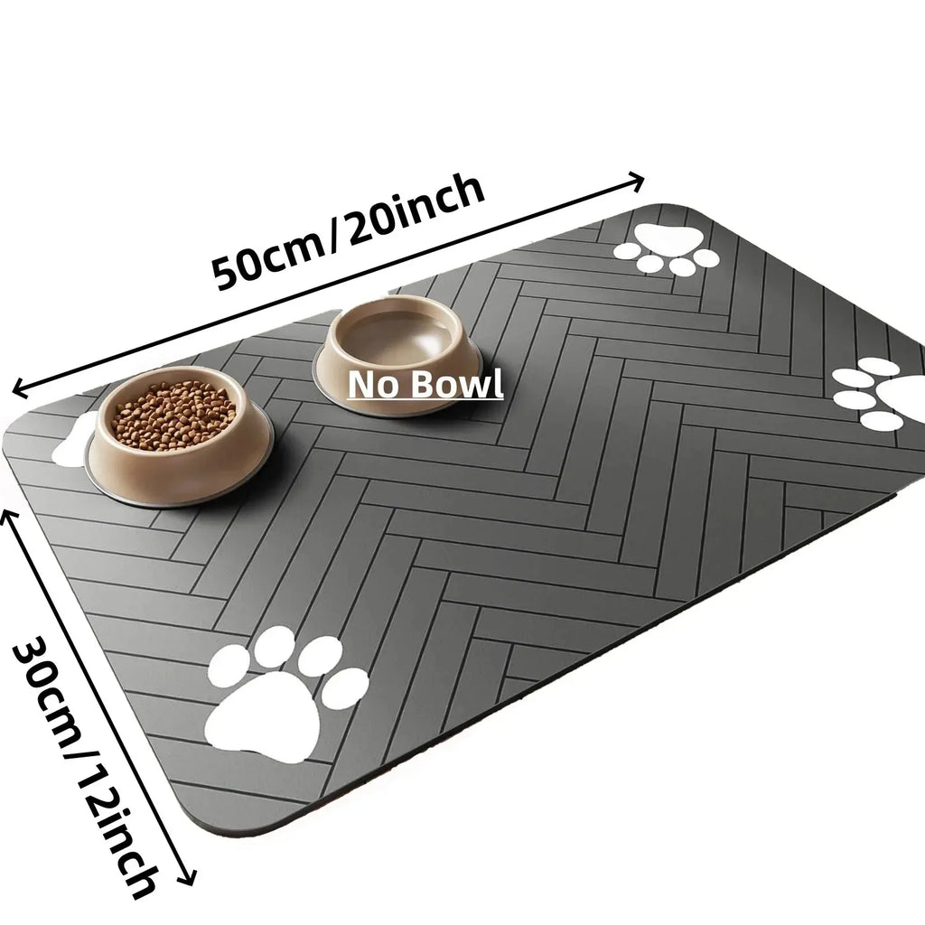Tapete Absorvente para Alimentação de Pets — Antiderrapante, Impermeável e Fácil de Limpar